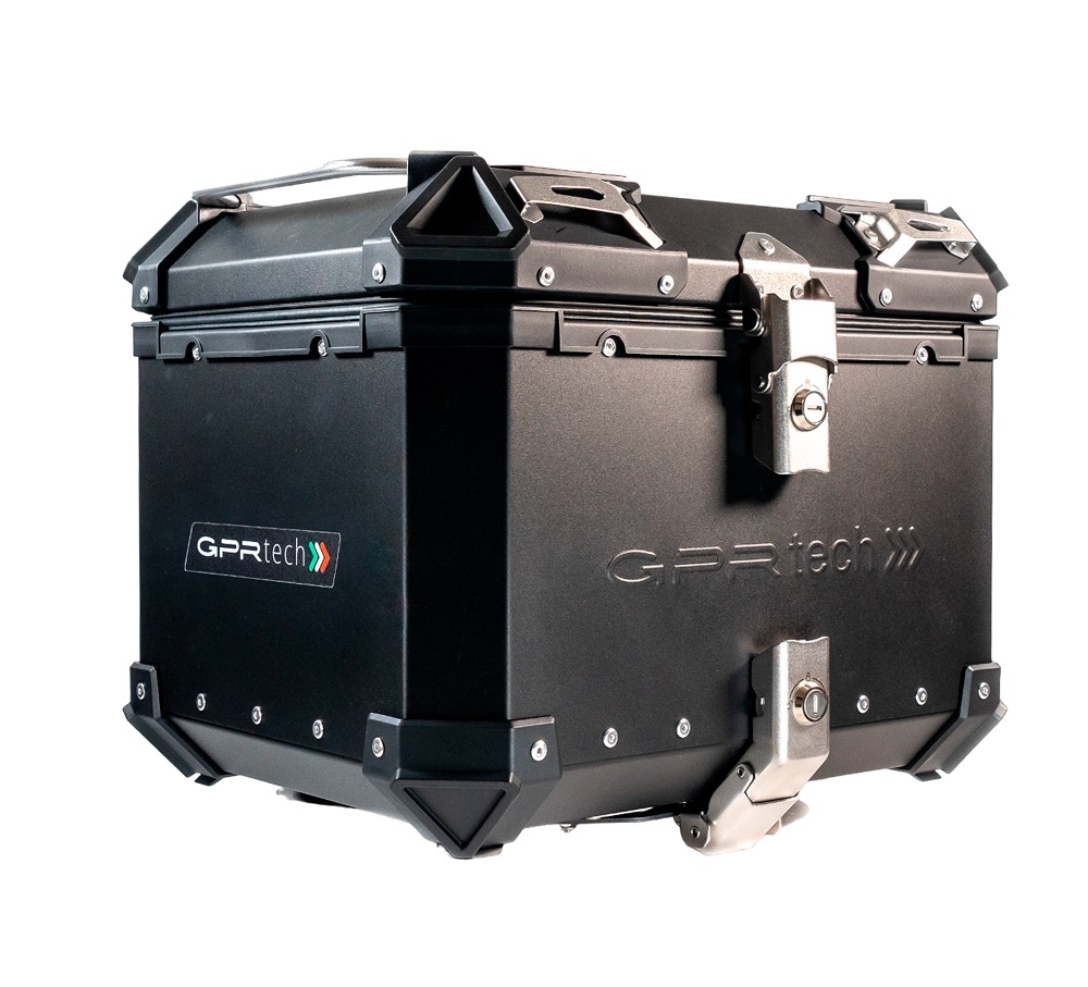 GPR TECH TOP CASE ALPI-TECH 35 LT. BLACK Top case in aluminum, black color with universal plate included Capacity 35 LT.