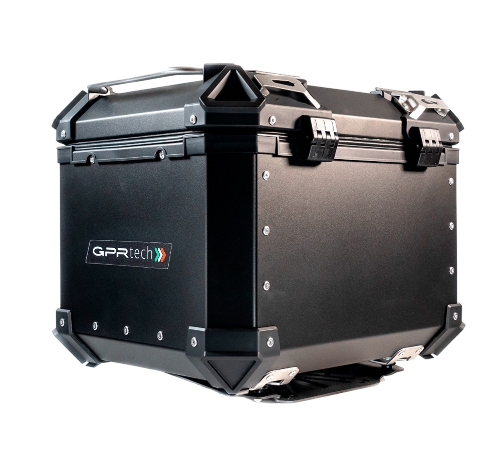GPR TECH TOP CASE ALPI-TECH 35 LT. BLACK Top case in aluminum, black color with universal plate included Capacity 35 LT.