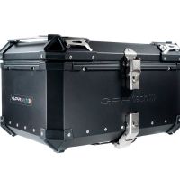 GPR TECH TOP CASE ALPI-TECH 55 LT BLACK Top case in aluminum,including soft backrest, black color with universal plate  Capacity 55 LT.