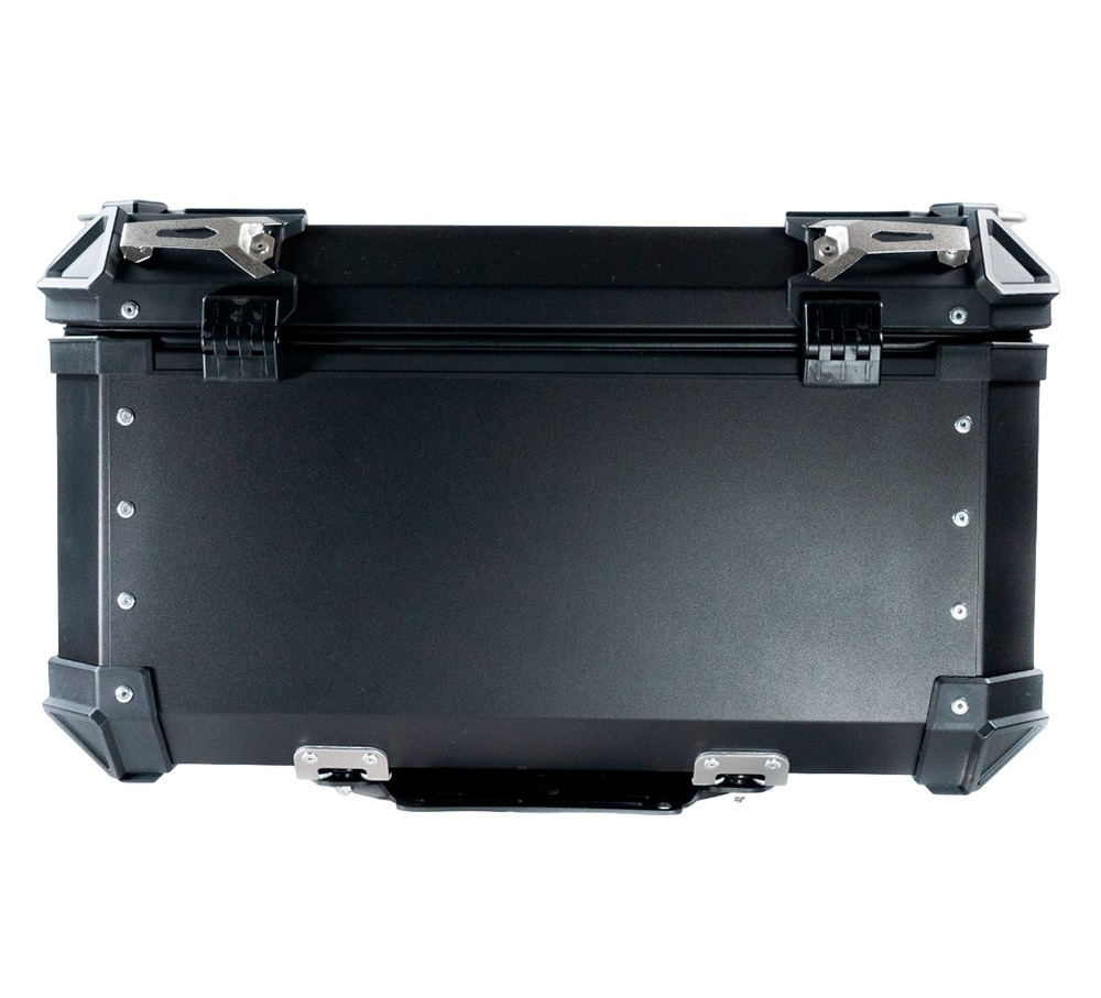 GPR TECH TOP CASE ALPI-TECH 55 LT BLACK Top case in aluminum,including soft backrest, black color with universal plate  Capacity 55 LT.