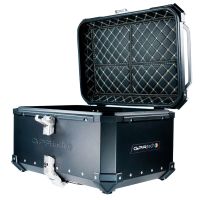 GPR TECH TOP CASE ALPI-TECH 55 LT BLACK Top case in aluminum,including soft backrest, black color with universal plate  Capacity 55 LT.