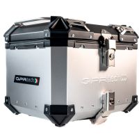 GPR TECH TOP CASE ALPI-TECH 45 LT. SILVER Top case in aluminum,including soft backrest, silver color with universal plate  Capacity 45 LT.