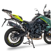 Exhaust compatible with Benelli Trk 702 X 2023-2024, GP Evo4 Black Titanium, Homologated legal slip-on exhaust including removable db killer and link pipe 