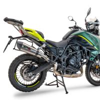 Exhaust compatible with Benelli Trk 702 2023-2024, GP Evo4 Titanium, Homologated legal slip-on exhaust including removable db killer and link pipe 