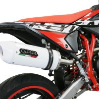 Exhaust compatible with Beta RR 125 4T Motard 2021-2024, Albus Evo4, Slip-on exhaust legal for UK and non-EU markets including link pipe and removable db killer 