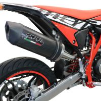 Exhaust compatible with Beta RR 125 4T Enduro 2021-2024, Furore Evo4 Poppy, Slip-on exhaust legal for UK and non-EU markets including link pipe and removable db killer 