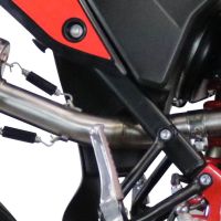 Exhaust compatible with Beta RR 125 4T Enduro 2021-2024, Furore Evo4 Poppy, Slip-on exhaust legal for UK and non-EU markets including link pipe and removable db killer 