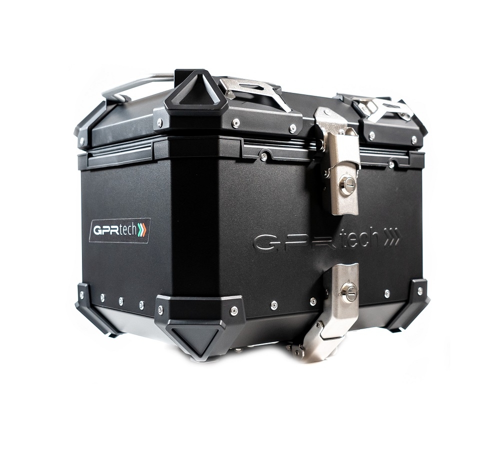 GPR TECH TOP CASE ALPI-TECH 26 LT. BLACK Top case in aluminum, black color with universal plate included Capacity 26 LT.