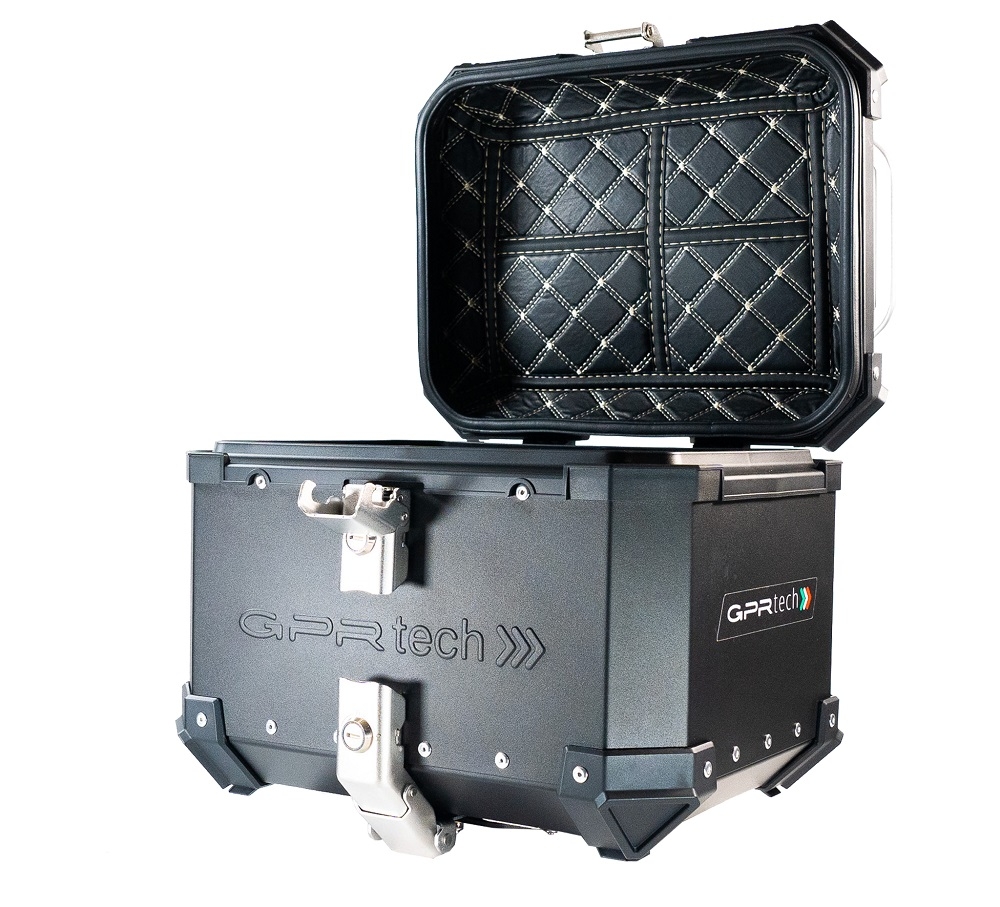 GPR TECH TOP CASE ALPI-TECH 26 LT. BLACK Top case in aluminum, black color with universal plate included Capacity 26 LT.