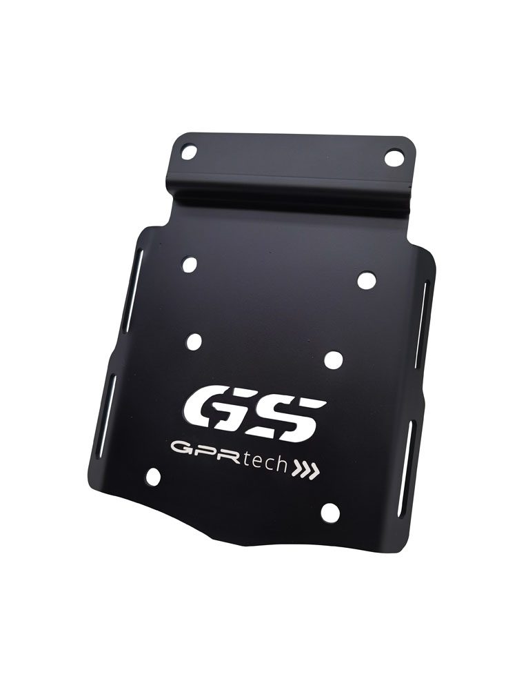 GPR TECH compatible with  Bmw F 650 Gs Twin 2008/2018 GPR TECH SPECIFIC TITANIUM PLATE TOP CASE-ALPITECH 35/55 LT compatible with original luggage rack,titanium made with 4 anchor points