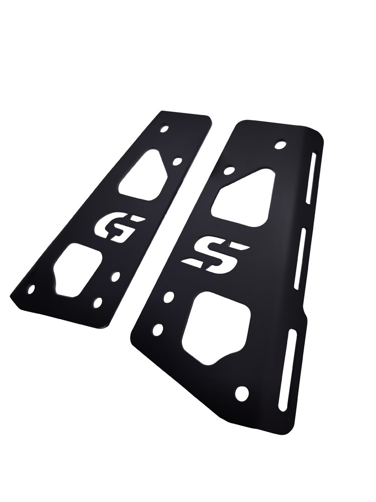 GPR TECH compatible with  Bmw F 850 Gs 2021/2023 e5 GPR TECH SPECIFIC TITANIUM PLATE TOP CASE-ALPITECH 35/55 LT compatible with original luggage rack,titanium made with 4 anchor points