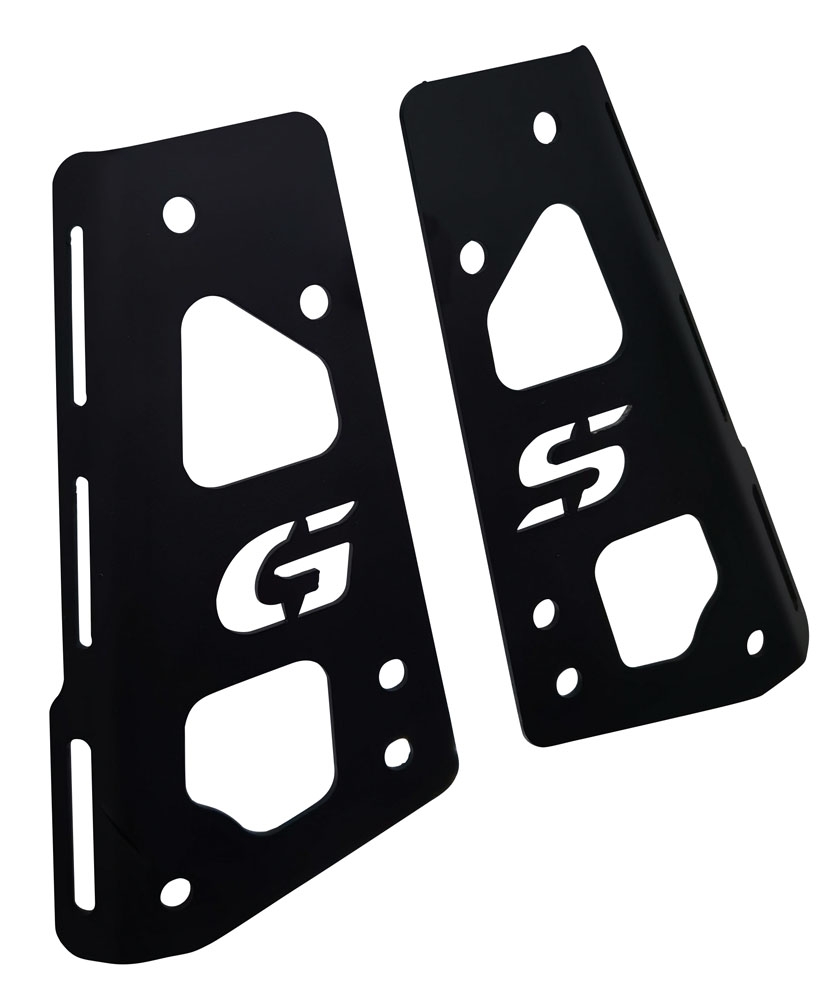 GPR TECH compatible with  Bmw F 850 Gs 2021/2023 e5 GPR TECH SPECIFIC TITANIUM PLATE TOP CASE-ALPITECH 35/55 LT compatible with original luggage rack,titanium made with 4 anchor points