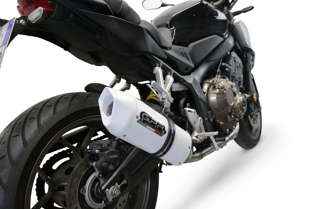 Exhaust compatible with Honda Cbr 650 F 2017-2018, Albus Evo4, full system exhaust legal for UK and non-EU countries including removable db killer 