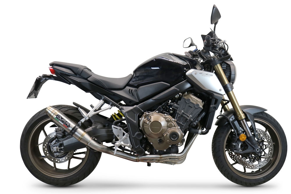 Exhaust compatible with Honda Cb 650 R 2021-2023, Deeptone Inox, full system exhaust legal for UK and non-EU countries including removable db killer 