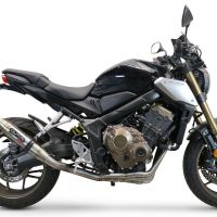 Exhaust compatible with Honda Cb 650 R 2021-2023, Deeptone Inox, full system exhaust legal for UK and non-EU countries including removable db killer 