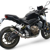 Exhaust compatible with Honda Cb 650 R 2021-2023, Deeptone Inox, full system exhaust legal for UK and non-EU countries including removable db killer 