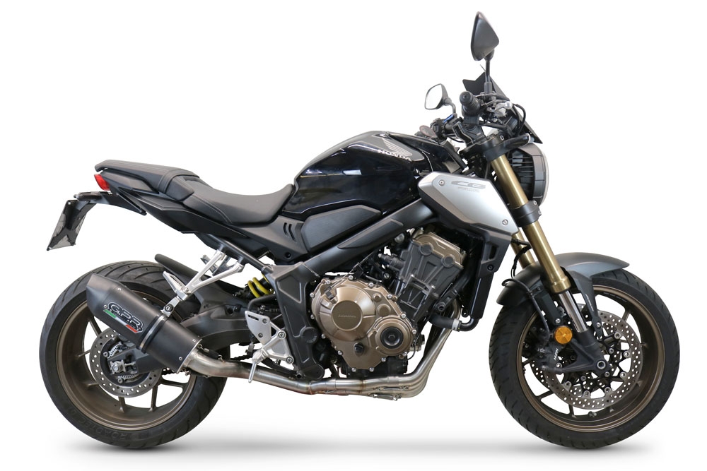 Exhaust compatible with Honda Cbr 650 R 2019-2020, Furore Evo4 Nero, full system exhaust legal for UK and non-EU countries including removable db killer 