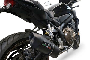Exhaust compatible with Honda Cbr 650 R 2019-2020, Furore Evo4 Nero, full system exhaust legal for UK and non-EU countries including removable db killer 