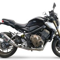 Exhaust compatible with Honda Cb 650 F 2017-2018, GP Evo4 Titanium, Homologated legal full system exhaust, including removable db killer and catalyst 