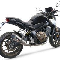 Exhaust compatible with Honda Cb 650 F 2017-2018, GP Evo4 Titanium, Homologated legal full system exhaust, including removable db killer and catalyst 