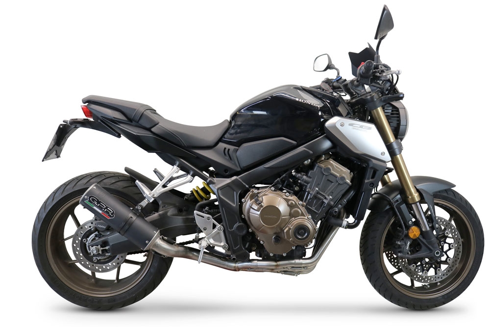 Exhaust compatible with Honda Cbr 650 R 2021-2023, M3 Black Titanium, full system exhaust legal for UK and non-EU countries including removable db killer 