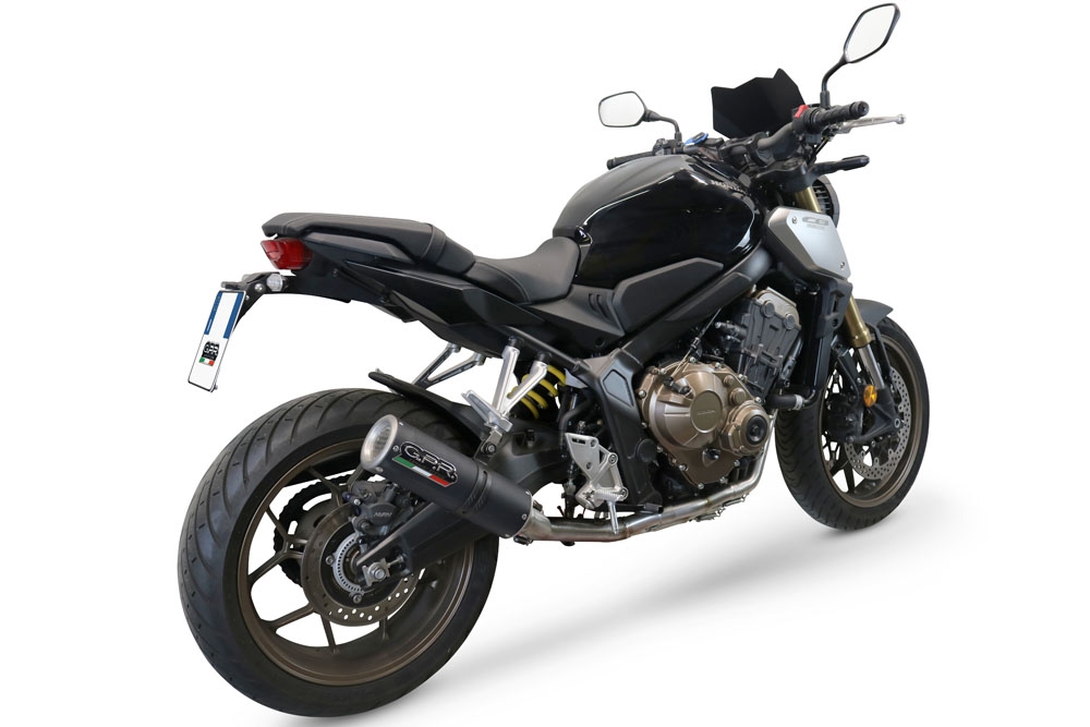 Exhaust compatible with Honda Cbr 650 R 2021-2023, M3 Black Titanium, full system exhaust legal for UK and non-EU countries including removable db killer 