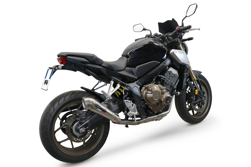 Exhaust compatible with Honda Cbr 650 R 2019-2020, Powercone Evo, Homologated legal full system exhaust, including removable db killer and catalyst 
