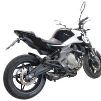 Exhaust compatible with Cf Moto 650 Mt 2021-2024, Gpe Ann. Poppy, Slip-on exhaust legal for UK and non-EU markets including link pipe and removable db killer 