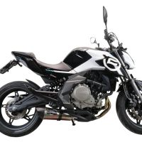Exhaust compatible with Cf Moto 400 NK 2021-2023, Gpe Ann. Titanium, Slip-on exhaust legal for UK and non-EU markets including link pipe and removable db killer 