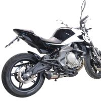 Exhaust compatible with Cf Moto 400 NK 2021-2023, Gpe Ann. Titanium, Slip-on exhaust legal for UK and non-EU markets including link pipe and removable db killer 