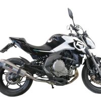Exhaust compatible with Cf Moto 400 NK 2021-2023, GP Evo4 Titanium, Homologated legal slip-on exhaust including removable db killer, link pipe and catalyst 