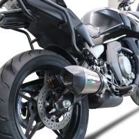 Exhaust compatible with Cf Moto 650 Gt 2022-2024, GP Evo4 Titanium, Homologated legal slip-on exhaust including removable db killer and link pipe 