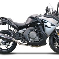 Exhaust compatible with Cf Moto 650 Gt 2022-2024, Gpe Ann. Poppy, Slip-on exhaust legal for UK and non-EU markets including link pipe and removable db killer 