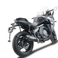 Exhaust compatible with Cf Moto 650 Gt 2022-2024, Gpe Ann. Poppy, Slip-on exhaust legal for UK and non-EU markets including link pipe and removable db killer 