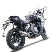 Exhaust compatible with Cf Moto 650 Gt 2022-2024, Gpe Ann. Titanium, Slip-on exhaust legal for UK and non-EU markets including link pipe and removable db killer 