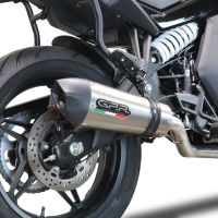 Exhaust compatible with Cf Moto 650 Gt 2022-2024, Gpe Ann. Titanium, Slip-on exhaust legal for UK and non-EU markets including link pipe and removable db killer 