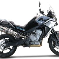 Exhaust compatible with Cf Moto 800 Mt Touring 2022-2024, GP Evo4 Titanium, Homologated legal slip-on exhaust including removable db killer and link pipe 