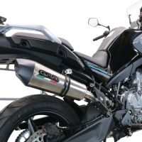 Exhaust compatible with Cf Moto 800 Mt Touring 2022-2024, GP Evo4 Titanium, Homologated legal slip-on exhaust including removable db killer and link pipe 