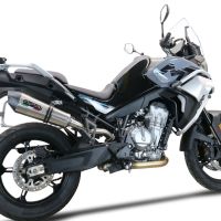 Exhaust compatible with Cf Moto 800 Mt Touring 2022-2024, GP Evo4 Titanium, Homologated legal slip-on exhaust including removable db killer and link pipe 