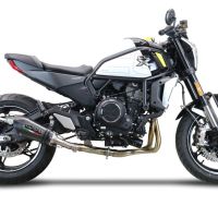 Exhaust compatible with Cf Moto 700 CL-X Adv 2022-2024, Gpe Ann. Poppy, Mid-full system exhaust legal for UK and non-EU markets including removable db killer 