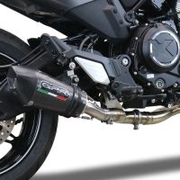 Exhaust compatible with Cf Moto 700 CL-X Adv 2022-2024, Gpe Ann. Poppy, Mid-full system exhaust legal for UK and non-EU markets including removable db killer 