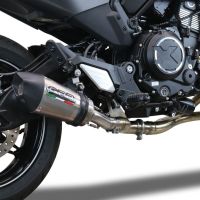 Exhaust compatible with Cf Moto 700 CL-X Adv 2022-2024, Gpe Ann. titanium, Mid-full system exhaust legal for UK and non-EU markets including removable db killer 