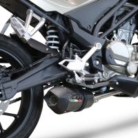 Exhaust compatible with Cf Moto 300 NK 2022-2024, GP Evo4 Poppy, Homologated legal full system exhaust, including removable db killer and catalyst 