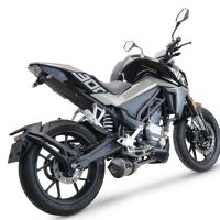 Exhaust compatible with Cf Moto 300 NK 2022-2024, GP Evo4 Titanium, Homologated legal full system exhaust, including removable db killer and catalyst 