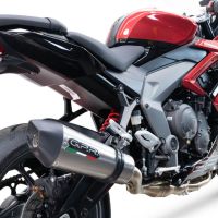 GPR exhaust compatible with  Triumph Daytona 660 2023-2025, New Grand Prix Evo Titanium, Homologated legal full system exhaust, including removable db killer and catalyst 