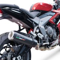 GPR exhaust compatible with  Triumph Daytona 660 2023-2025, M3 Black Titanium, Homologated legal full system exhaust, including removable db killer and catalyst 