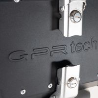 GPR TECH TOP CASE ALPI-TECH 55 LT BLACK Top case in aluminum,including soft backrest, black color with universal plate  Capacity 55 LT.