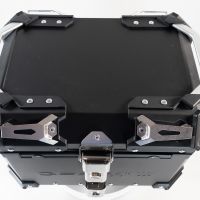 GPR TECH TOP CASE ALPI-TECH 55 LT BLACK Top case in aluminum,including soft backrest, black color with universal plate  Capacity 55 LT.