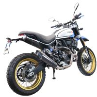 Exhaust compatible with Ducati Scrambler 800 Icon -Icon Dark 2021-2022, Gpe Ann. Poppy, Slip-on exhaust legal for UK and non-EU markets including link pipe and removable db killer 