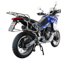 Exhaust compatible with Aprilia Tuareg 660 2021-2024, GP Evo4 Poppy, Homologated legal slip-on exhaust including removable db killer and link pipe 